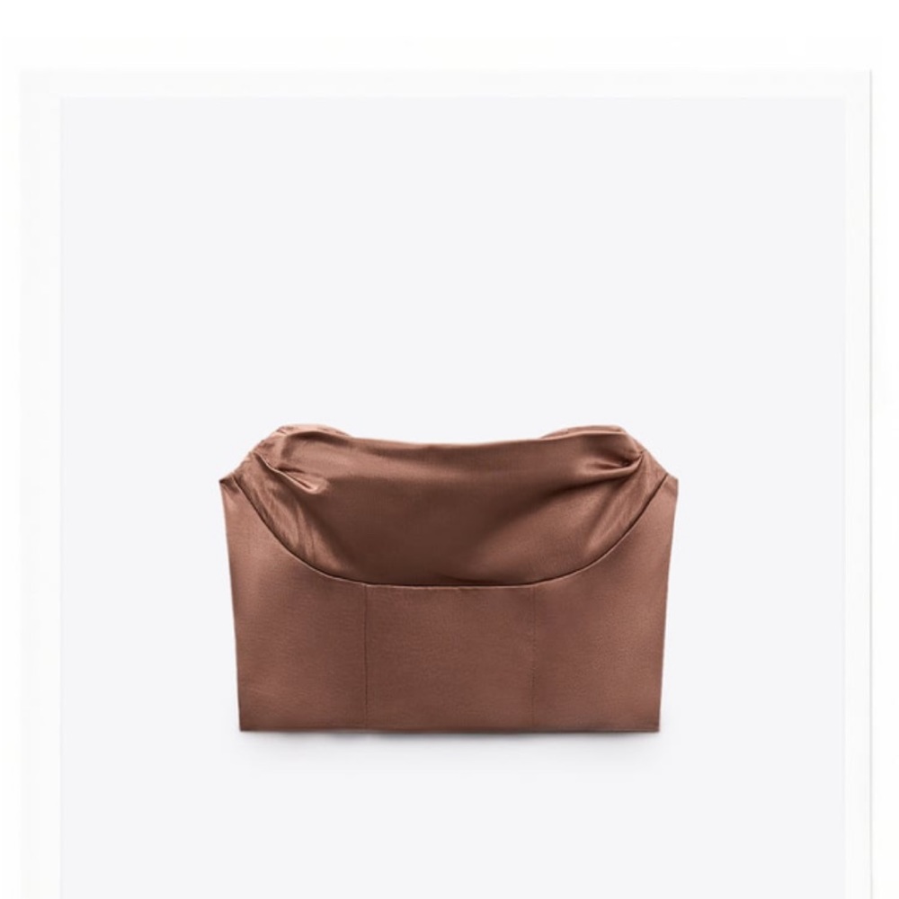 Satin effect corset crop top